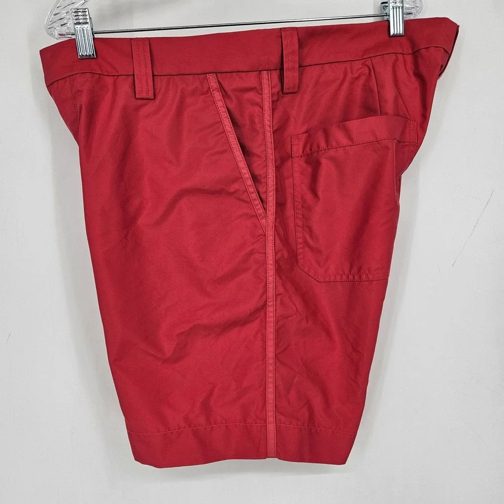 J Lindeberg Shorts Mens 36 32 Activewear Athleisure Casual Chino Fiery Red